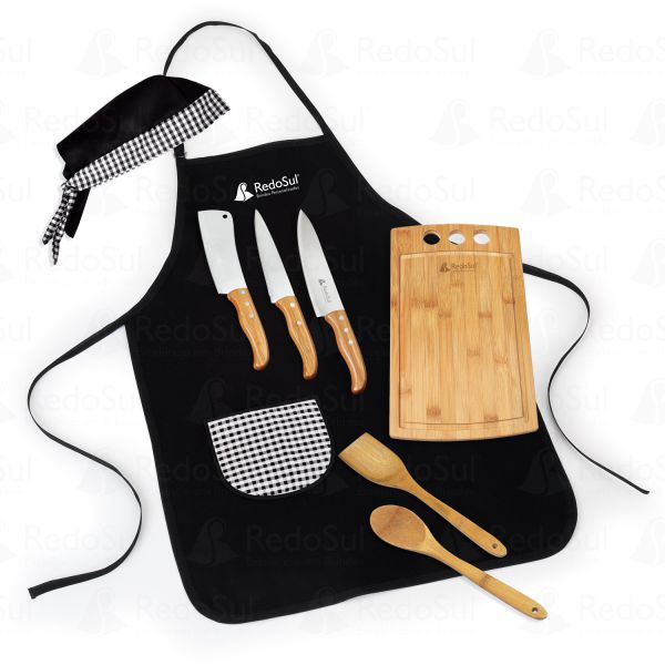 Kit Para Cozinha Em Bambu personalizado